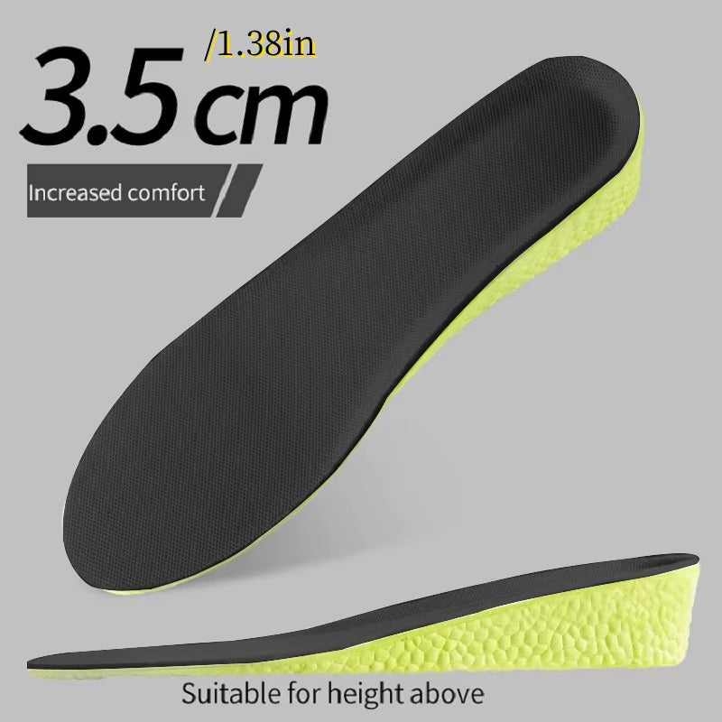 1 Pair New Designed Unisex Height-Increasing Shoe Insoles, Sweat-Absorbing Odor-Resistant Comfortable Shock-Absorbing Insoles